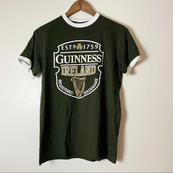 LANSDOWNE 100% Cotton Authentic Irish Guinness Beer Tee Mens Small - Picture 2 of 9